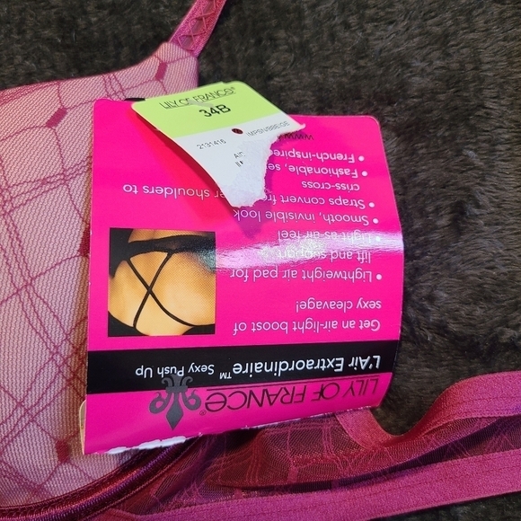 Lily Of France L'Air Extraordinarie Sexy Push Up Bra - Picture 8 of 9